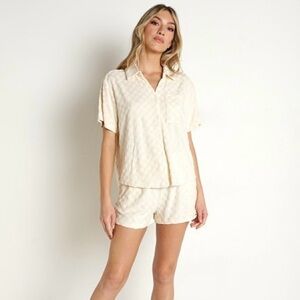 Le Lis Checkered Terry Coverup set - size Small